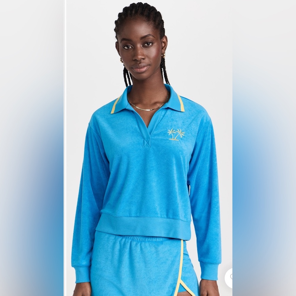 Beach Riot Marina Polo - Caribbean Blue - New With Tags - Size S - Picture 5 of 7